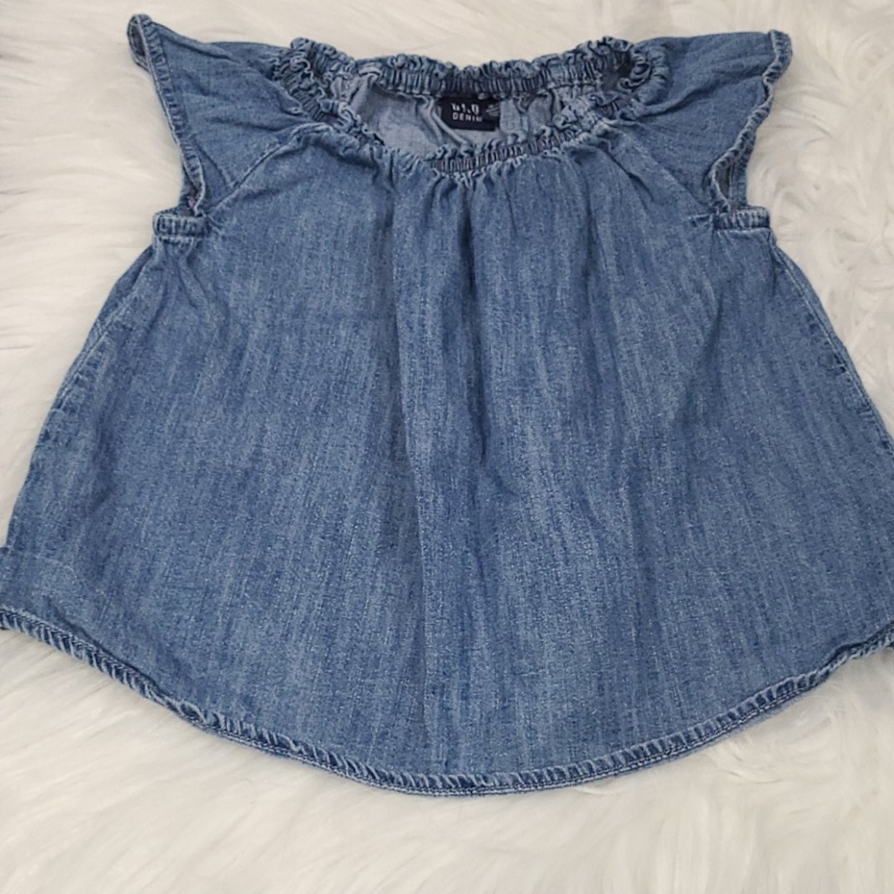 Gap babygirl denim top- 18-24mths